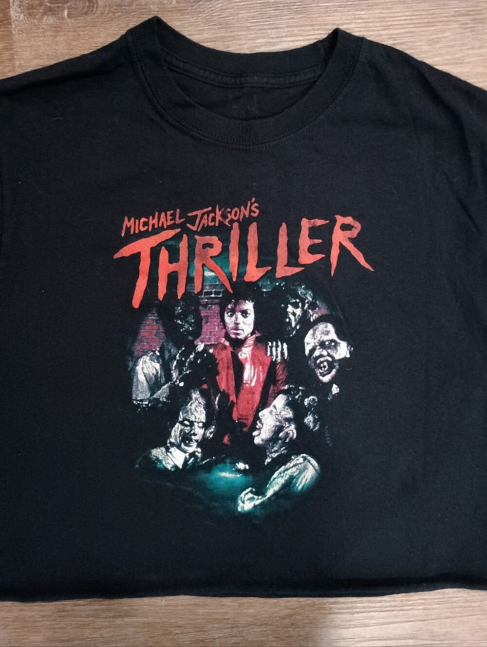 Michael Jackson Thriller Official Vintage Style Graphic Crop Tee 🧟‍♂️✨